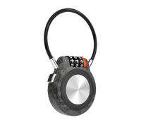 Lockable fit AirTag Holder with Combination Code Lock,Anti-Lost Protective Metal Case Compatible with AirTag, Anti-Theft Security Lock for Carry On Luggage, Bike & Kid‘s Backpack (1, Vintage Grey)