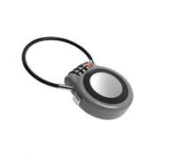 Lockable fit AirTag Holder with Combination Code Lock,Anti-Lost Protective Metal Case Compatible with AirTag, Anti-Theft Security Lock for Carry On Luggage, Bike & Kid‘s Backpack (1, Grey)