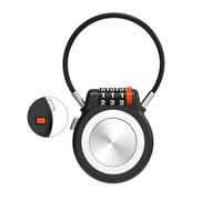 Lockable fit AirTag Holder with Combination Code Lock,Anti-Lost Protective Metal Case Compatible with AirTag, Anti-Theft Security Lock for Carry On Luggage, Bike & Kid‘s Backpack (1, Black)