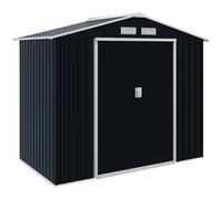 Lockable Garden Shed Large Patio Roofed Foundation 7ft x 4ft,Grey Vent