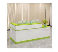Lockable Green Reception Desk 120CM Modern Office Counter Table for Salon & Front Desk Sl esign Open Front Functional & Stylish Durable Furniture
