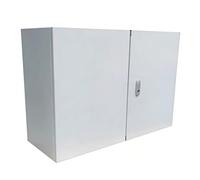Lockable Heavy-Duty Equipment Cabinet, Dual-Door Junction Box, Horizontal Double-Door Electrical Enclosure, Wall-Mounted with Locking Plate(31.5x23.6x11.8in)