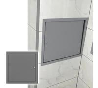 Lockable Inspection Hatch - Gray Aluminum Alloy Access Panel for Electrical & Plumbing, 16x16 & 18x18 Inches(400x400mm)