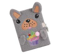 Lockable Journal - Rain Dog Journal, Portable Plush Puppy Journals | Cute Diary With Lock, Multifunctional Girls Diary With Lock and Keys For Kids, Cute Girl Secret Notebook With Plush