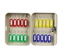 Lockable Key Cabinet - Wall-Mounted Safe for 20-45 Keys - Secure Key Storage for Home Office Garage and Business - Metal Construction Easy to Install
