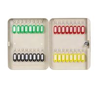 Lockable Key Cabinet - Wall-Mounted Safe for 20 to 45 Keys - Secure Key Storage Box for Home Office Garage and Business Use - and Convenient