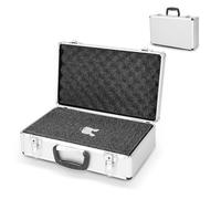 Lockable Large Aluminium Flight Case with Key, Waterproof Camera Storage Box 400x240x125mm - Durable, Portable, and Secure