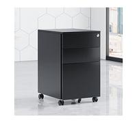 Lockable le File Cabinet3 Spacious Ders SpaceSaving Steel Design Modernfor Home & Office Under Desk or FreestandingBlack h