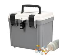 Lockable Medicine Box, Combination Safe Organizer, Secure Document Holder, Large Capacity Storage, Secure Combination Lock, 8.46x7.48x7.09 Inches, For Home, Office, Electrician Work, Or Travel