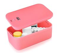 Lockable Medicine Box, Lockable Medicine Storage Box Small Lockable Storage Box, Portable Lock Box with Code for Medicine Food Phone Office Travel Documents Safety, 23.5 X 12.8 X 9.5cm