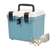 Lockable Medicine Box - Safe Pill Storage, Modern Medical Organiser, Safety Rounds - Case Cabinet, Personal - Decoration, Child Safe Pill Holder, Medicine