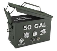 Lockable Metal Ammo Storage Box 9mm - New Military & Army Ammo Storage Container Ammo Safe Ammunition Boxes - Use Our Ammo Can as a Metal Box for Storage or an Ammo Crate Utility Box - Ammo Box