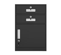 Lockable Metal Filing Cabinet - 2 Drawer Storage for A4 Letter & Legal Documents, Compact Office File Organizer for Small Spaces