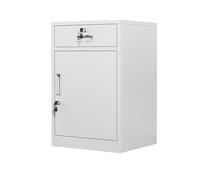 Lockable Metal Filing Cabinet Modern White Design with Adjustable Shelves & Doors for Home Office Storage Secure File & Stylish Office Furniture