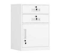 Lockable Metal Filing Cabinet Under Desk2 Drawer A4 Document Storage Unit for Letters & FilesCompact Office Cabinet with Secure Lock for Home/Office Use
