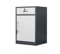 Lockable Metal Filing Cabinet with Adjustable Shelves & DrawerBlue Mobile Storage Solution for Home Office Secure File Organizer Durable & Stylish