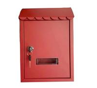 Lockable Metal Mailbox with Transparent Viewing Window - Wall Mounted, Weatherproof and Rainproof Design for Home Security and Mail Protection