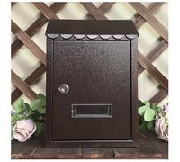 Lockable Metal Mailbox with Transparent Viewing Window - Wall Mounted, Weatherproof and Rainproof Design for Home Security and Mail Protection