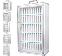 Lockable Metal Security Cabinet Safe for Phones - Durable & Secure Storage with Numbered Key Access Ideal for Workplace Classroom & Factory nization Solutions.
