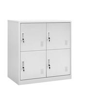 Lockable Metal Storage Cabinet - Steel Office Cupboard with Locker, Light Grey, Ideal for Office nization & Secure Document Storage, Modern Design