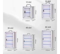 Lockable Mobile Phone LockerAluminum Alloy Storage Cabinet with 24/36 Slots for Classrooms Military & SchoolsWallMounted Phone Management Solution (Rood 24)