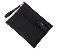 Lockable Money Bag - Money Bag for Travel Storage - Double Layer Wallet for Money Passports Notarial Deeds Banking Security Travel Storage, Black, Se référer au descriptif