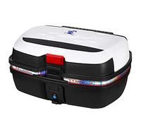 Lockable Motorcycle Top Box, Universal Mounting Scooter Trunk Tour Tail Case, Quick-Release, Touring Helmet Luggage Storage Top Case