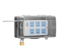 Lockable Outdoor Electrical Extension Box Rainproof with 48 Output Holes Providing Secure Weather Resistant Power Storage (S Transparent)