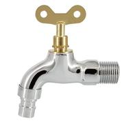 Lockable Outdoor Faucet with Single Key Switch Durable Alloy Body Essential Watering Tool for Garden & Kitchen Perfect for Gardening and Outdoor Use (Color 1)