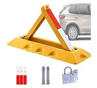 Lockable Parking BER,Folding Car Park Security Folding Parking Lock,Car Parking Pole Triangular,Heavy Duty Parking Security Bollards,Parking Blocker(48CM) (48CM) ()