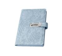 Lockable Passbook Receipt Storage Book PU Leather Deposit Organiser Notebook with Combination for Categorization Accountant ' s Document Security Directory