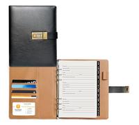 Lockable Password Book with Alphabetical Tabs, 302 Pages Vintage Black PU Hardcover Internet Address & Password Organizer Logbook, A5 Refillable Pages Large Print 576 Entries, for Seniors Home Office
