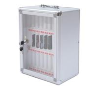 Lockable Phone Locker Box12Slot Portable Cell Phone Storage Cabinet for Classroom Office and FactoryWallMounted Organizer for Safe Device Storage