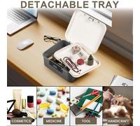 Lockable Pill - Portable Medicine Storage with Combination Safe | Large Capacity Password Lock Box for Documents Files Kitchen Office & Home Use