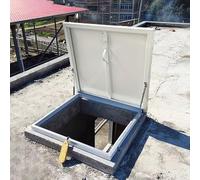 Lockable Rainproof Roof Hatch Galvanized Steel Access Door for Maintenance & Emerncy Exit Well Head & Cellar Cover (33.5"x17" / 85x45cm)