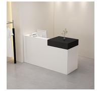 Lockable Recept Desk with s & Cupboard - Office Counter for Shops Salons & SOHO 90cm (35.4in) - Versatile Fur Solut for Secure Transacts