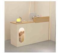 Lockable Reception Desk for Small Spaces, Retail Counter for Beauty Salon, Compact Design with Drawer, Dimensions 47.2"x19.6"x41.3" - Perfect for Commercial Use