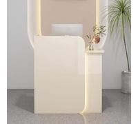 Lockable Reception Desk with Drawer for Privacy, Perfect for Cash Register, Retail, Home Office, Salon, and Lobby Use - Stylish and Functional Design