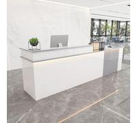 Lockable Reception Desk with Drawers Keyboard Holder & Compartments for Spa Salon Law Firm Hotel and Institutions - Stylish & Functional Office Furniture