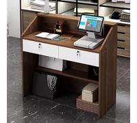 Lockable Reception Desk with Drawers Modern Reception Counter for Office & Salon Stylish Front Desk Table Reception Area Furniture Professional Receptionist Station