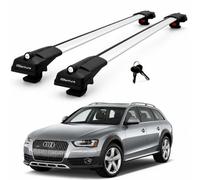 Lockable Roof Bars for Audi A4 Allroad B8 2008-2015 Roof Rack 2 Pcs Grey