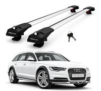 Lockable Roof Bars for Audi A6 Allroad C7 2012-2018 Roof Rack 2 Pcs Grey