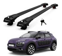 Lockable Roof Bars for Citroen C4 Cactus 2014-2018 Roof Rack 2 Pcs Black