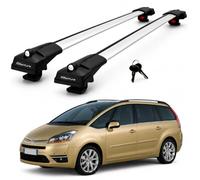 Lockable Roof Bars for Citroen C4 Grand Picasso 2006-2013 2 Pcs Grey