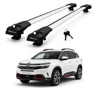 Lockable Roof Bars for Citroen C5 Aircross 2017-2024 Roof Rack 2 Pcs Grey
