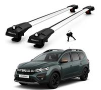 Lockable Roof Bars for Dacia Jogger 2022-2026 Aluminium Roof Rack 2Pcs Grey