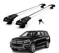 Lockable Roof Bars for Mercedes Gl X166 2013-2019 Roof Rack 2 Pcs Grey
