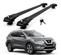 Lockable Roof Bars for Nissan X-Trail T32 2013-2020 Roof Rack 2 Pcs Black