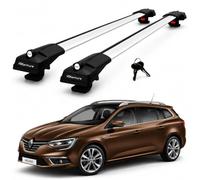 Lockable Roof Bars for Renault Megane Sport Tourer 2009-2015 2 Pcs Grey