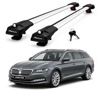 Lockable Roof Bars for Skoda Suberb B8 Combi 2016-2022 Roof Rack 2 Pcs Grey